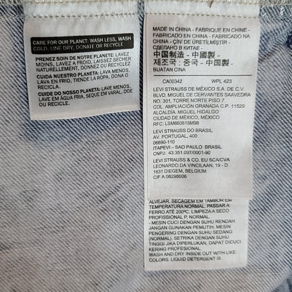 Levi's Bleach Acid Wash Denim Trucker Jacket M - Picture 7 of 16